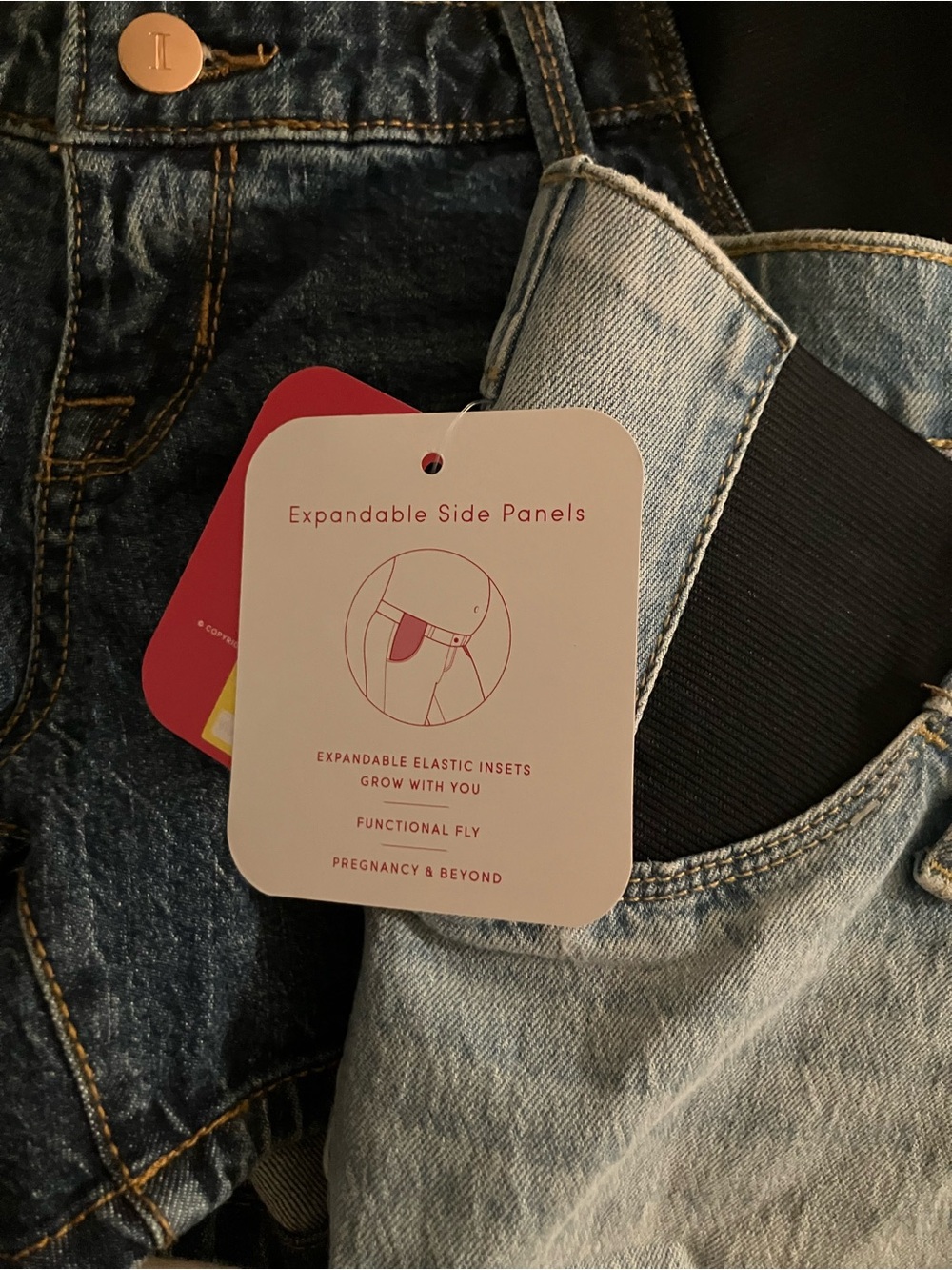 Maternity Denim Shorts - Dark Wash and Light Wash Bundle - Picture 9 of 10